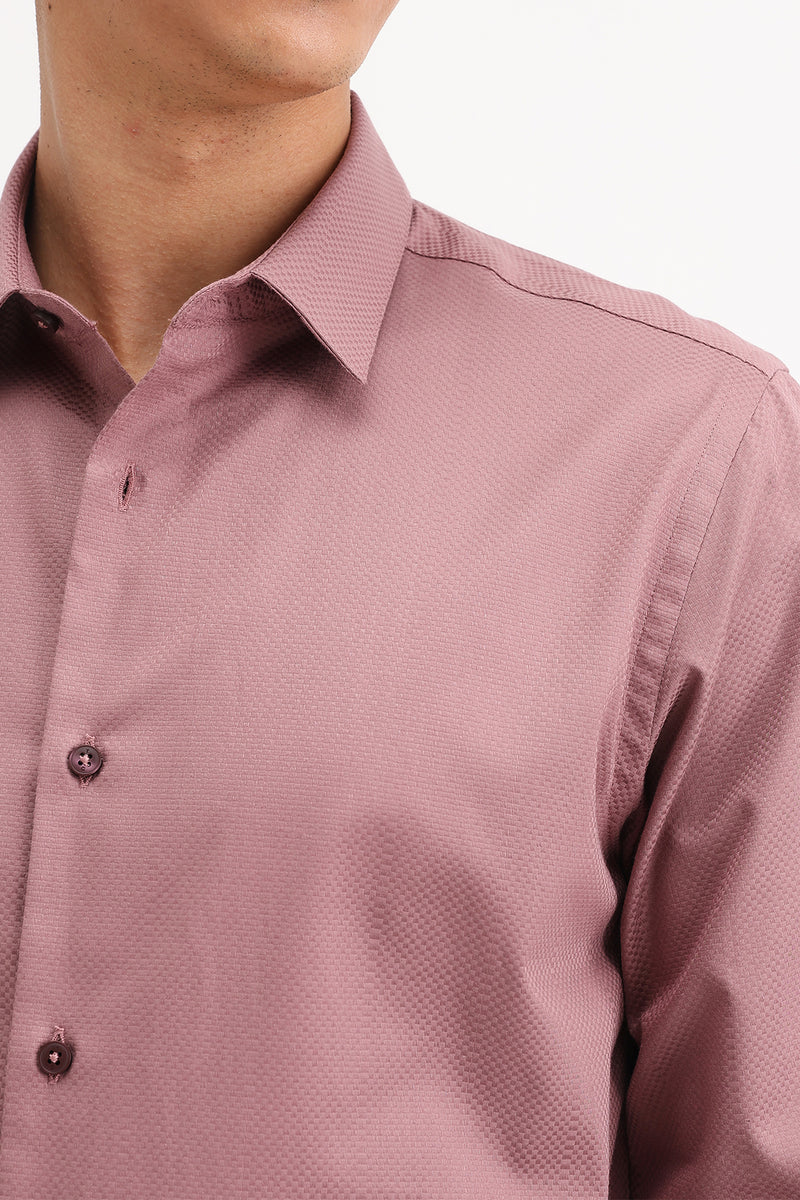 FULL SLEEVES DOBBY TEXTURED SHIRT