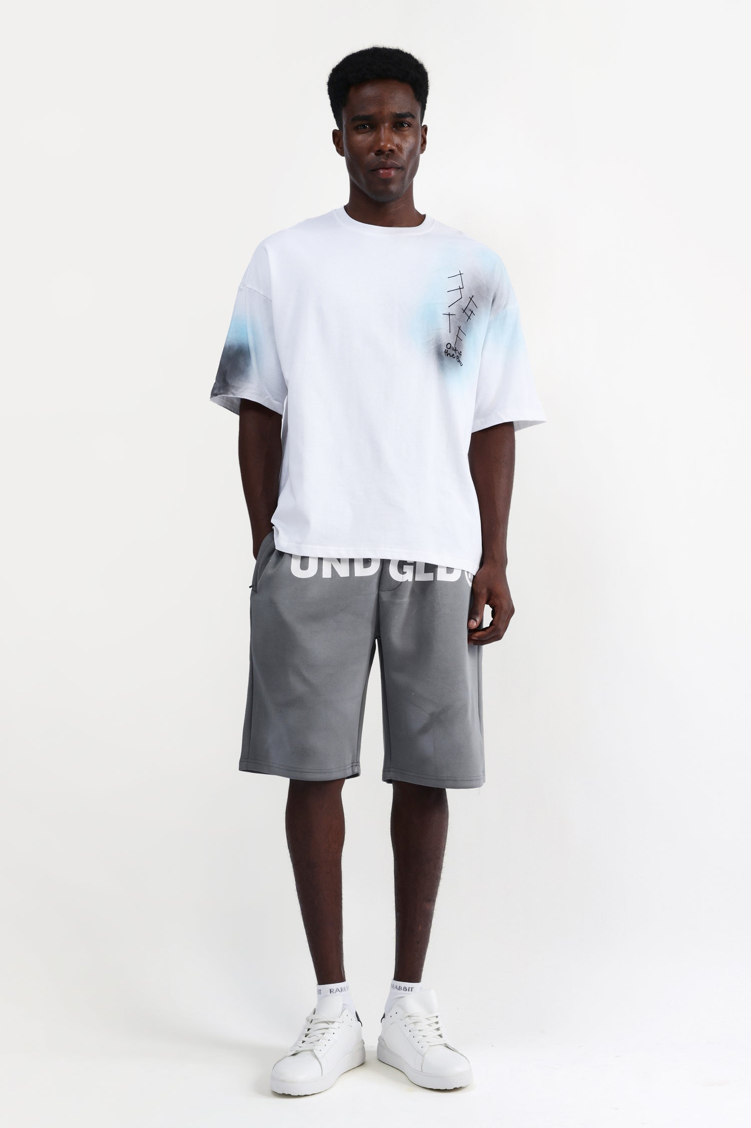 ABSTRACT PRINT OVERSIZED T-SHIRT