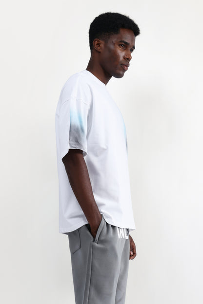 ABSTRACT PRINT OVERSIZED T-SHIRT