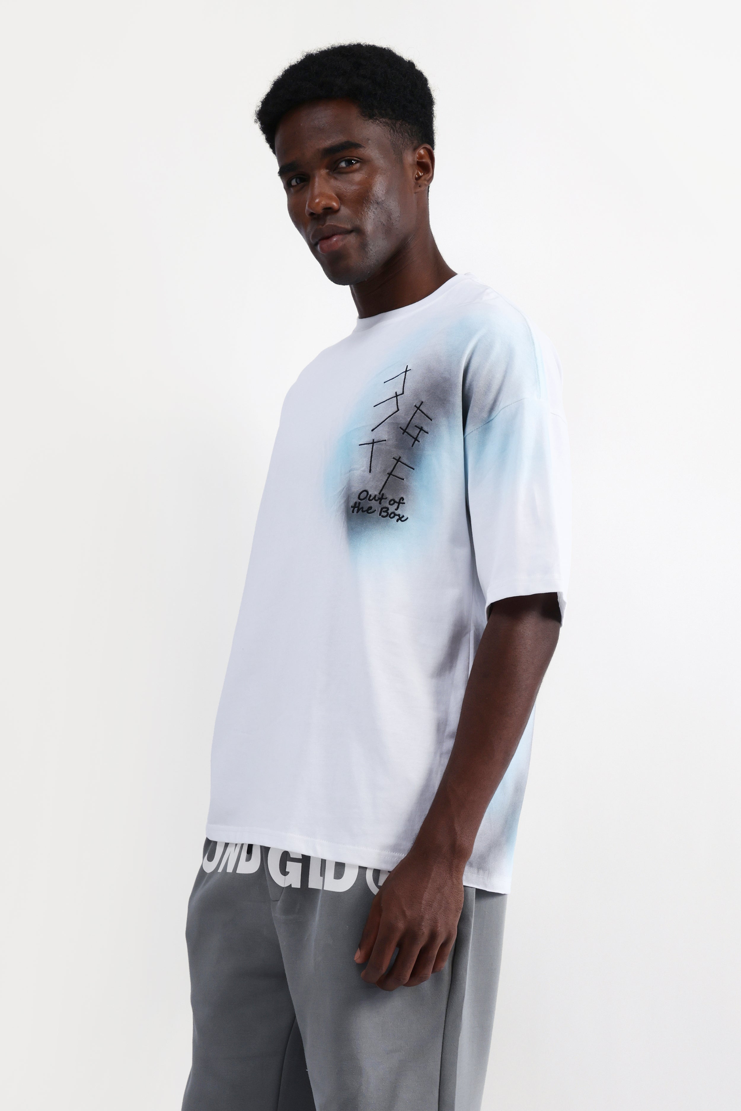 ABSTRACT PRINT OVERSIZED T-SHIRT