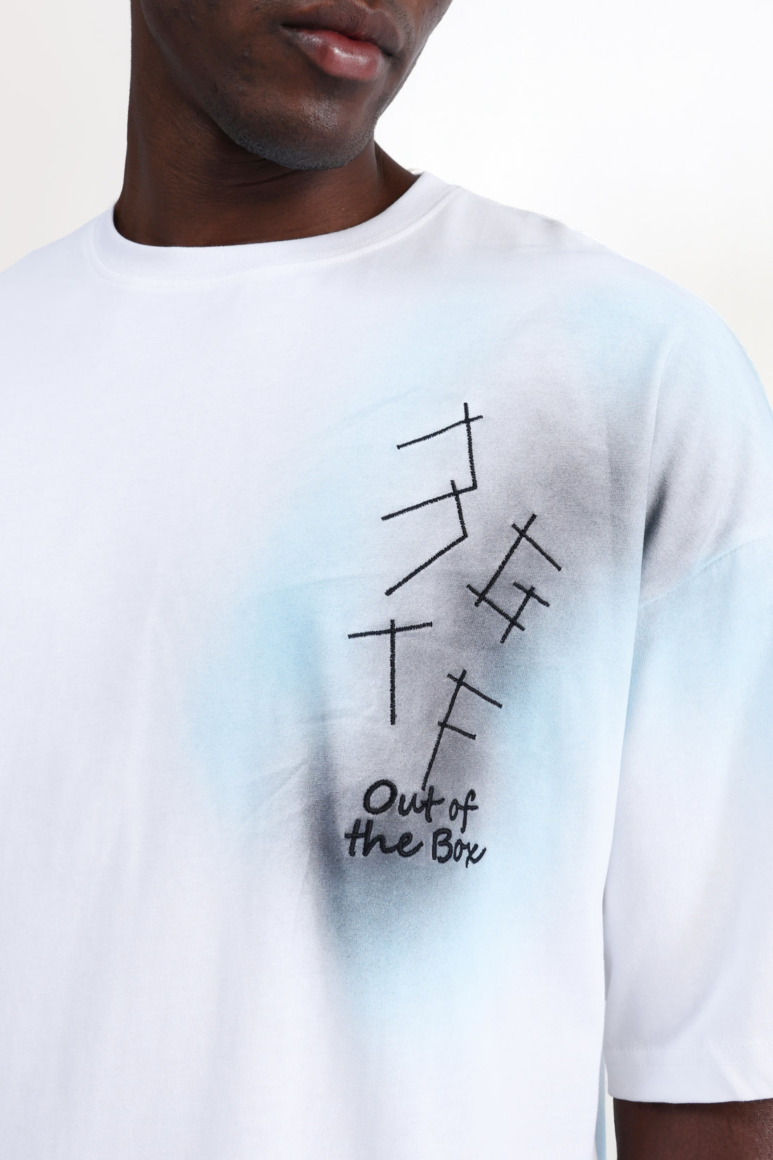 ABSTRACT PRINT OVERSIZED T-SHIRT