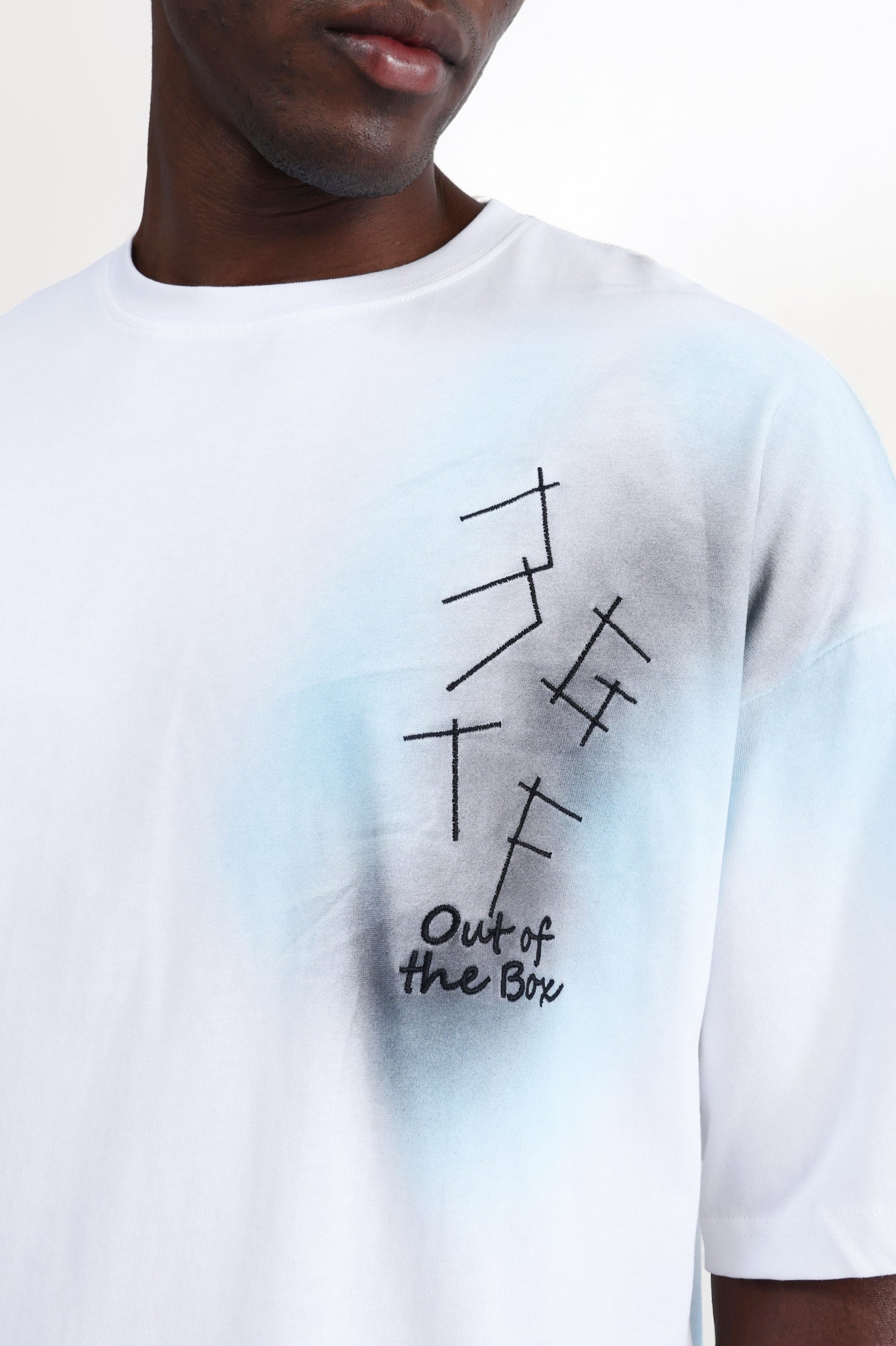 ABSTRACT PRINT OVERSIZED T-SHIRT