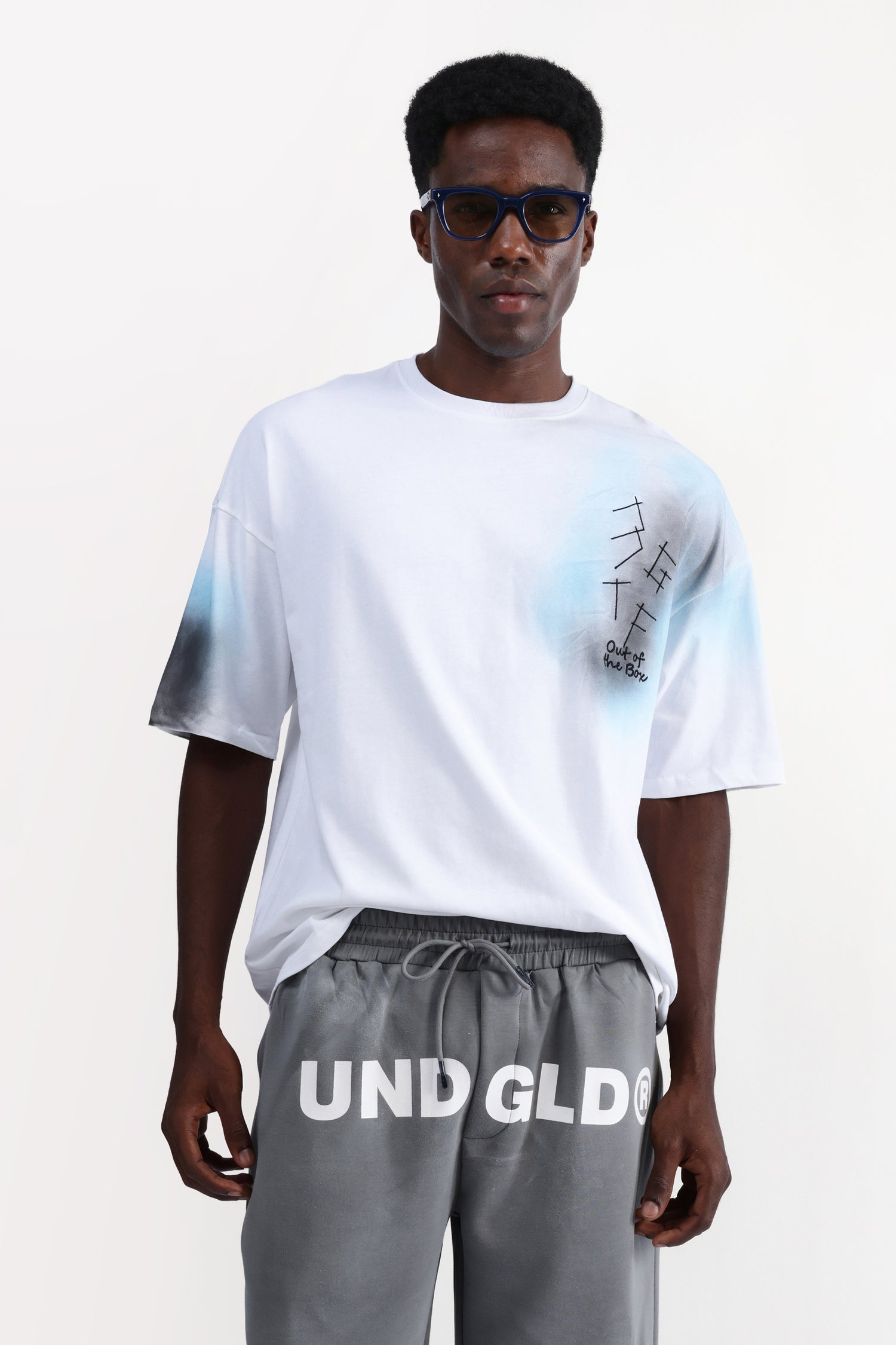 ABSTRACT PRINT OVERSIZED T-SHIRT