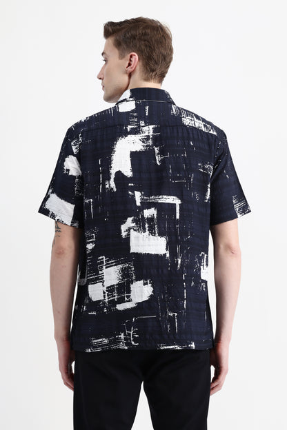 ABSTRACT PRINT HALF SLEEVES SHIRT