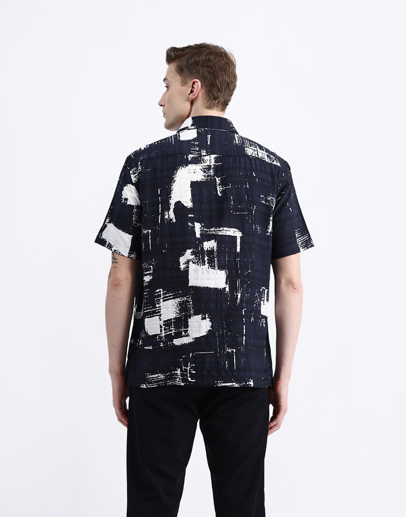 ABSTRACT PRINT HALF SLEEVES SHIRT