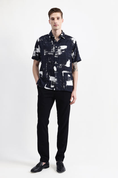 ABSTRACT PRINT HALF SLEEVES SHIRT