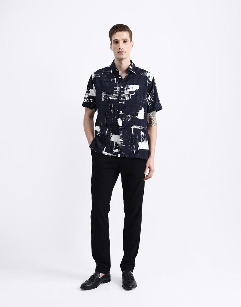 ABSTRACT PRINT HALF SLEEVES SHIRT