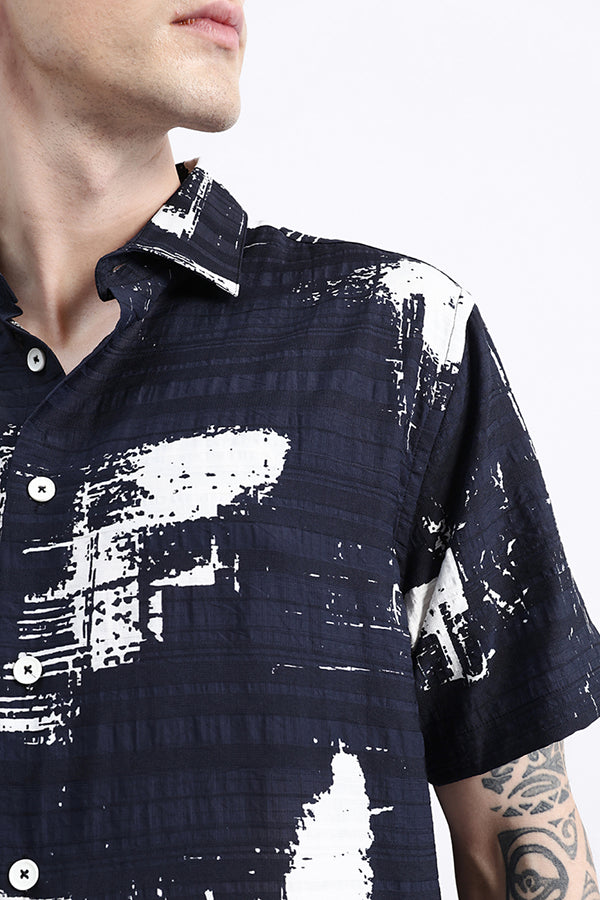 ABSTRACT PRINT HALF SLEEVES SHIRT