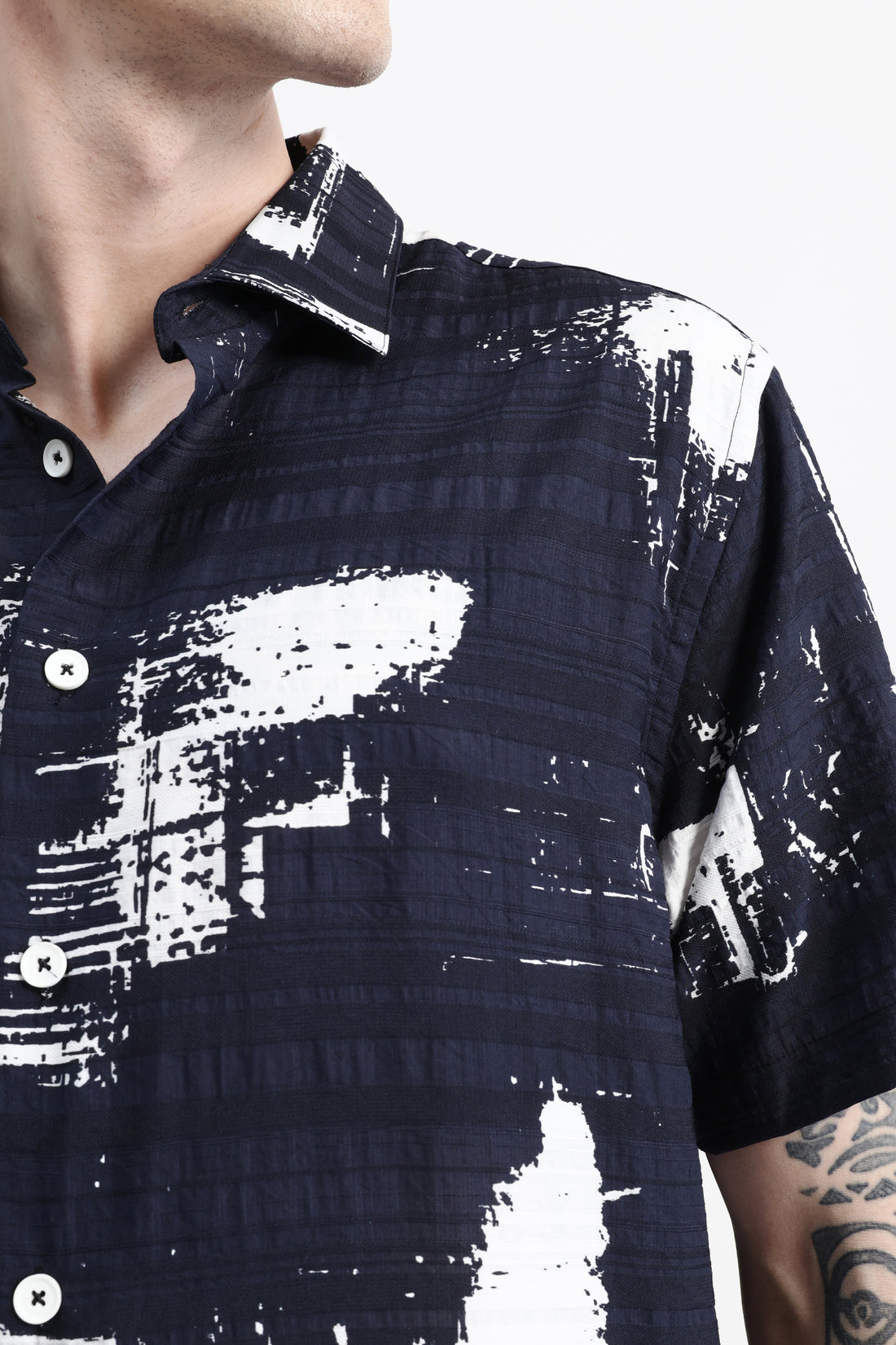 ABSTRACT PRINT HALF SLEEVES SHIRT