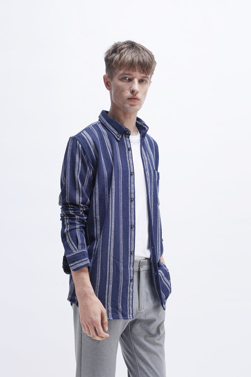 VERTICAL STRIPED SLIM FIT SHIRT