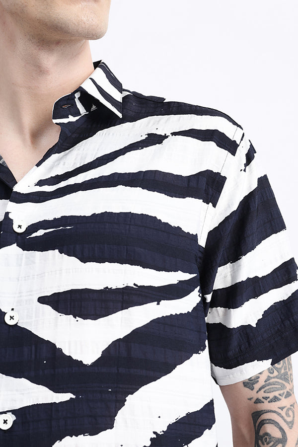 ABSTRACT PRINT HALF SLEEVE SHIRT