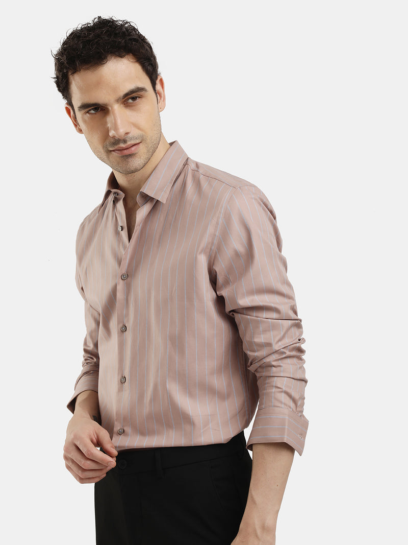 FULL SLEEVES VERTICAL STRIPED SHIRT