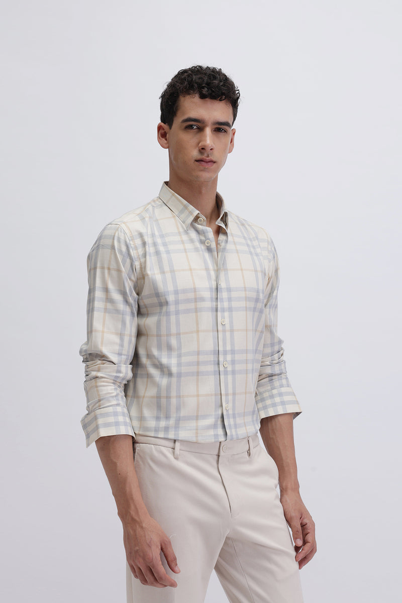 SLIM FIT CHECKERED SHIRT
