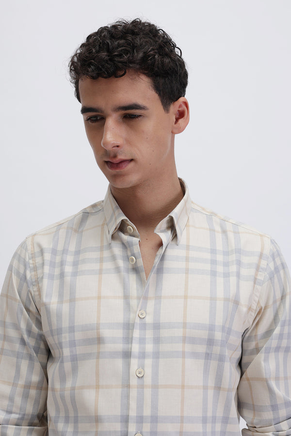 SLIM FIT CHECKERED SHIRT