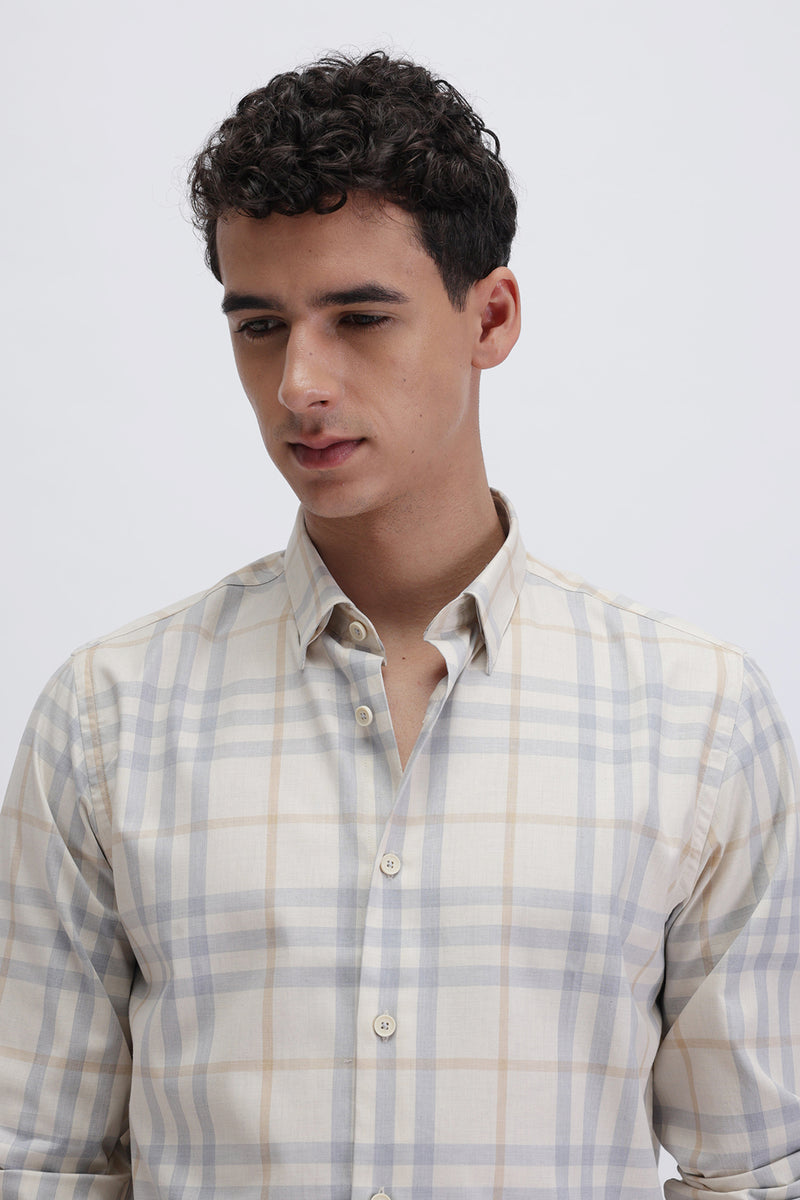 SLIM FIT CHECKERED SHIRT