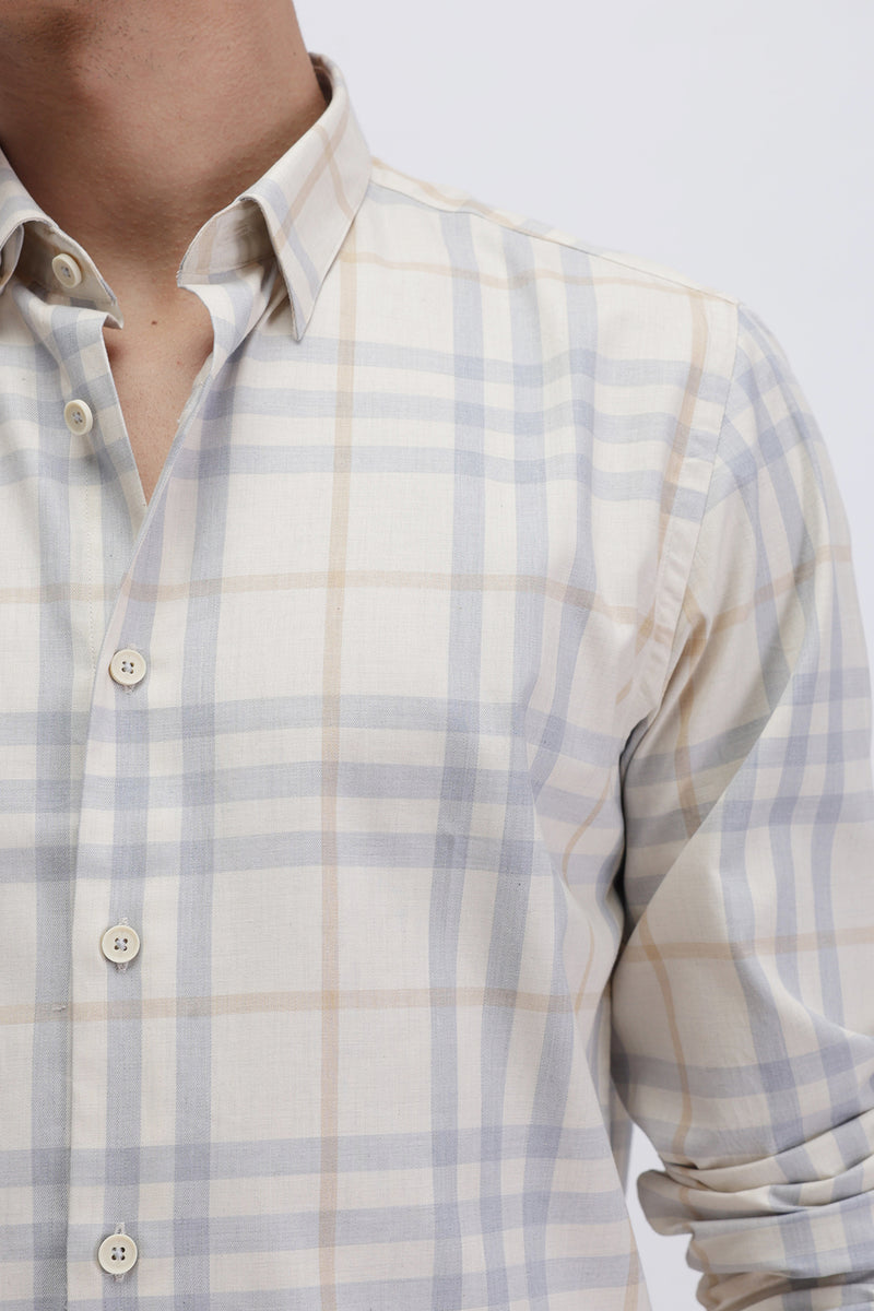 SLIM FIT CHECKERED SHIRT