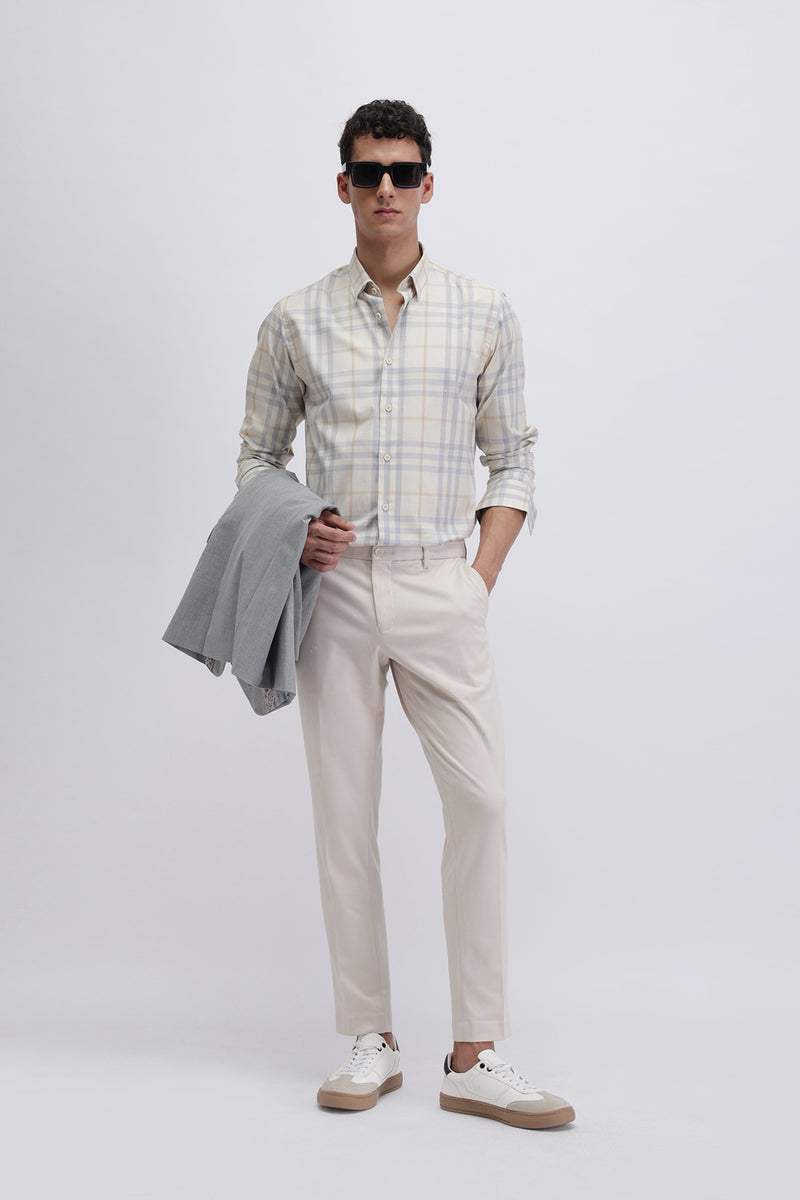 SLIM FIT CHECKERED SHIRT