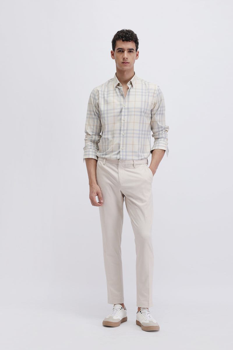 SLIM FIT CHECKERED SHIRT