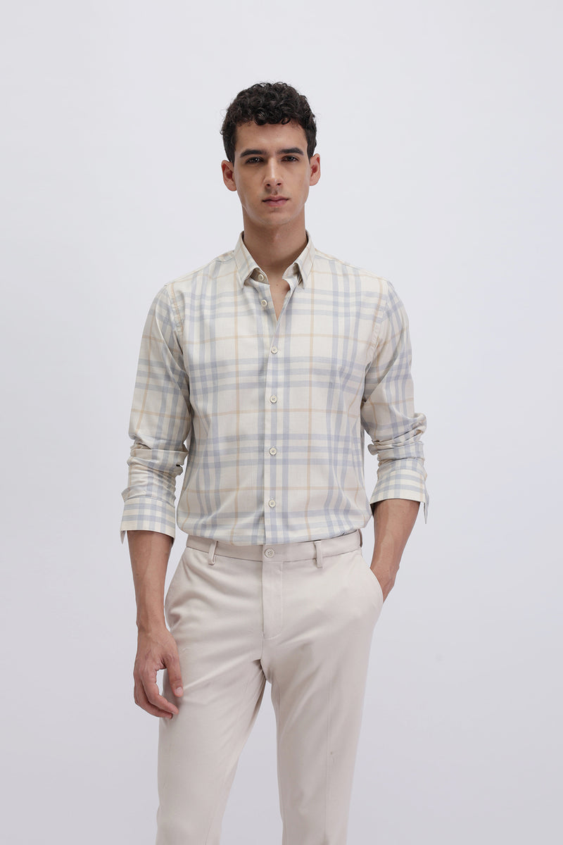 SLIM FIT CHECKERED SHIRT
