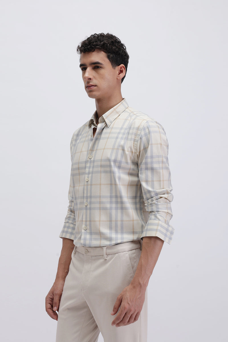 SLIM FIT CHECKERED SHIRT