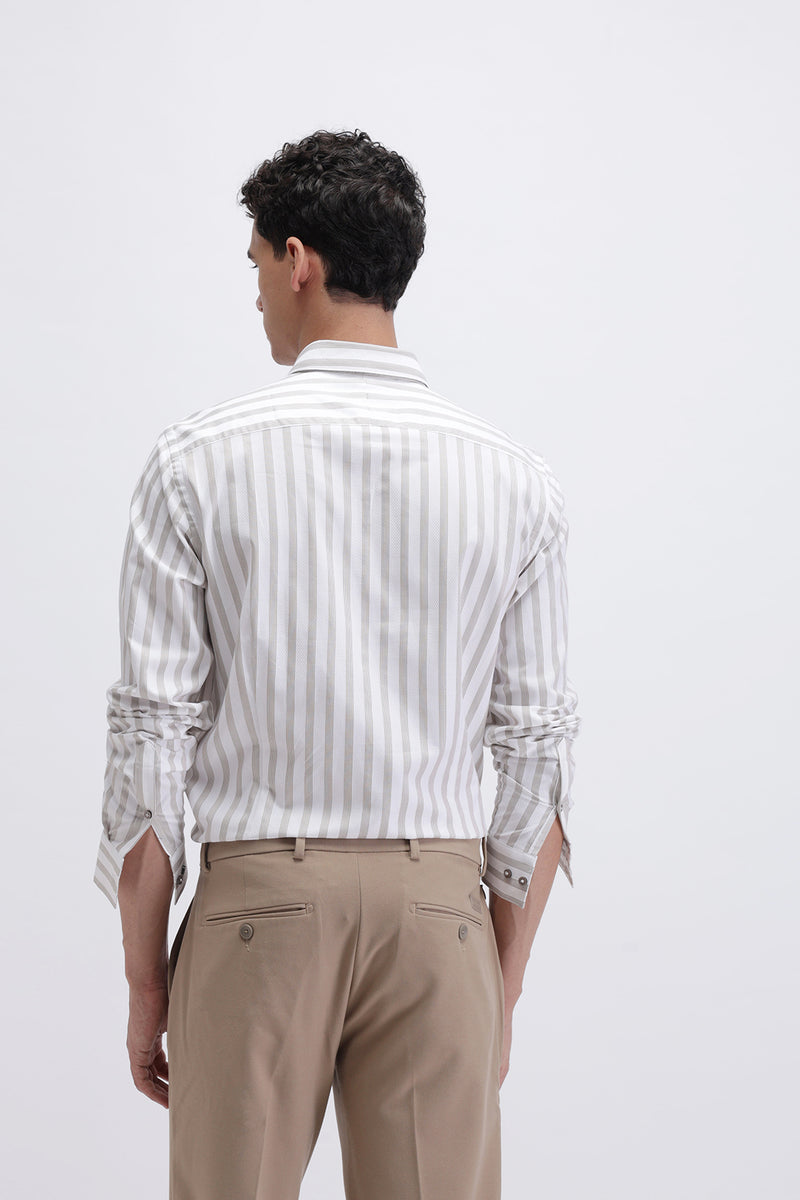 VERTICAL STRIPED SLIM FIT SHIRT