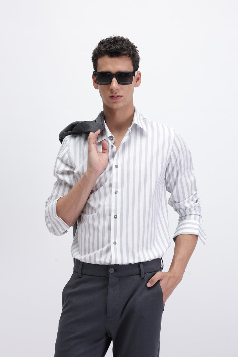 VERTICAL STRIPED SLIM FIT SHIRT