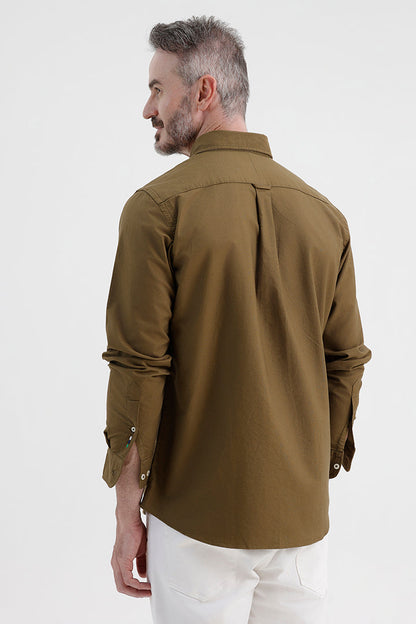 MILITARY OLIVE OXFORD SHIRT