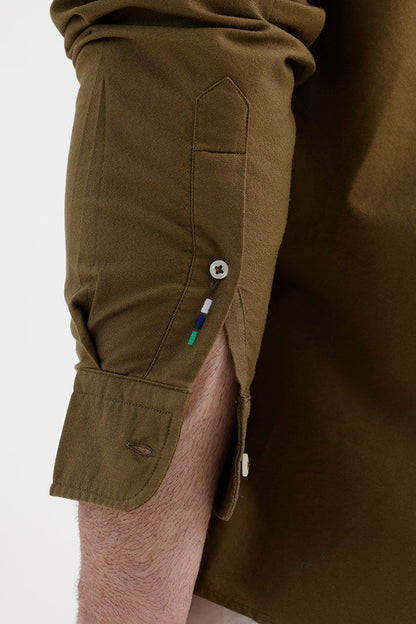 MILITARY OLIVE OXFORD SHIRT