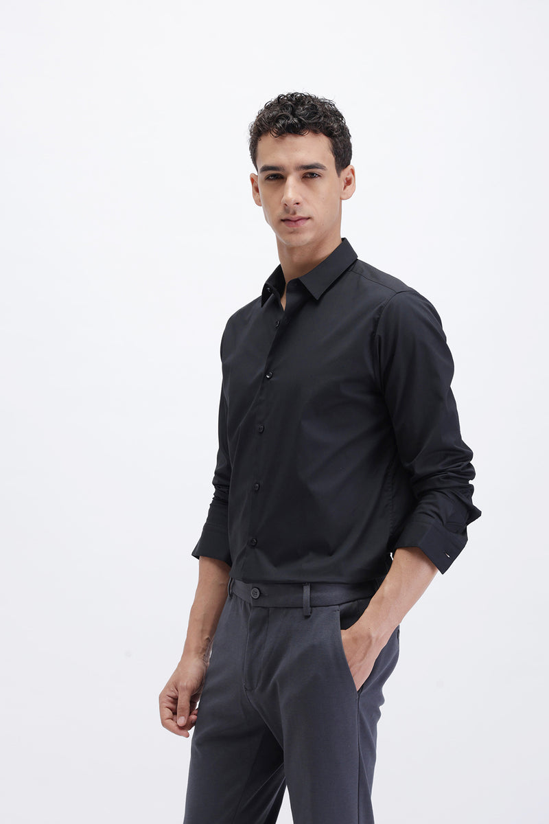SLIM FIT CASUAL PLAIN SHIRT