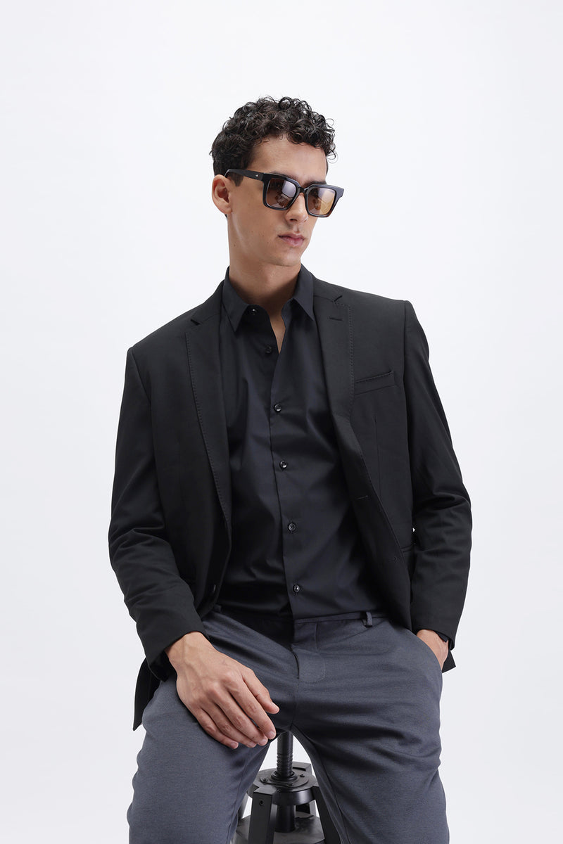 SLIM FIT CASUAL PLAIN SHIRT