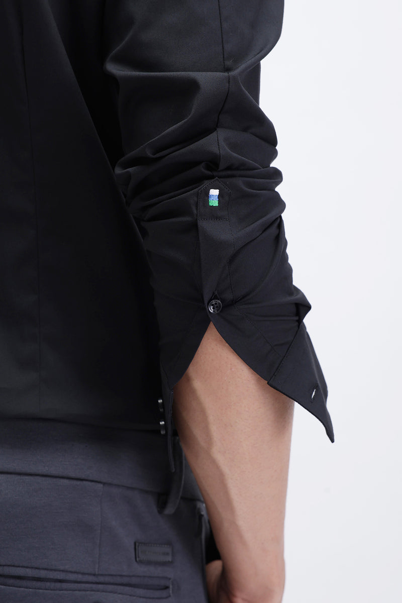 SLIM FIT CASUAL PLAIN SHIRT