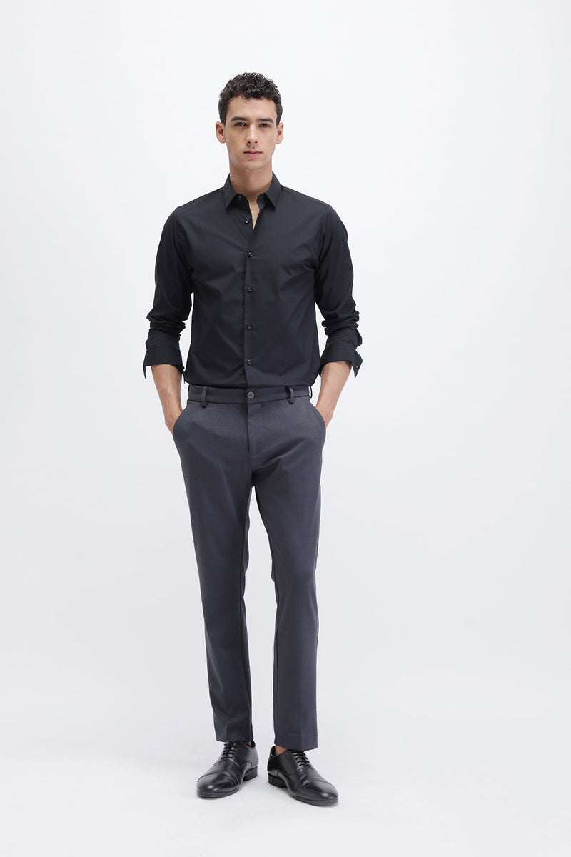 SLIM FIT CASUAL PLAIN SHIRT