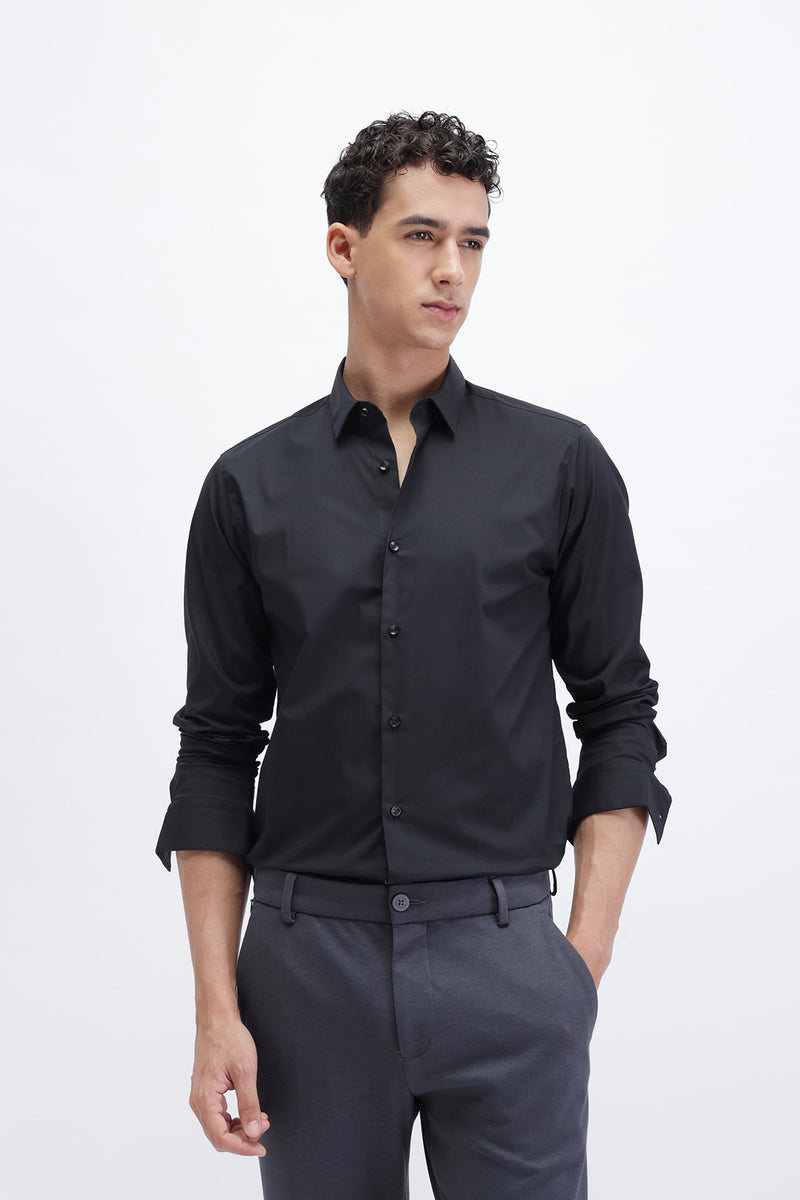 SLIM FIT CASUAL PLAIN SHIRT