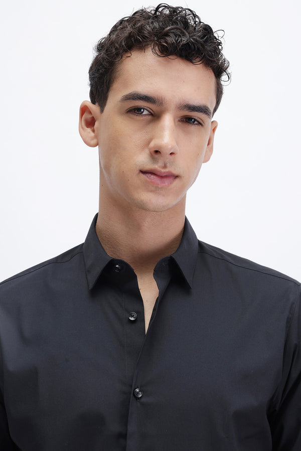 SLIM FIT CASUAL PLAIN SHIRT