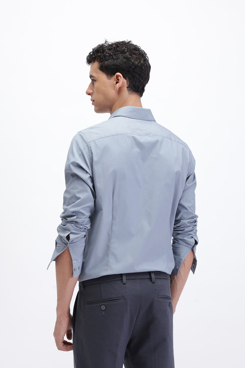 SLIM FIT PLAIN CASUAL SHIRT