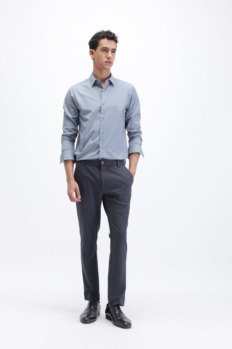 SLIM FIT PLAIN CASUAL SHIRT