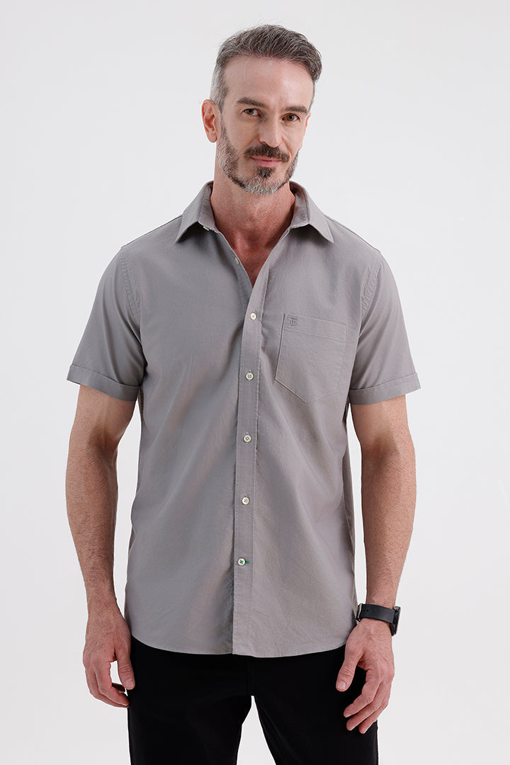 GREY FLANNEL OXFORD SHIRT
