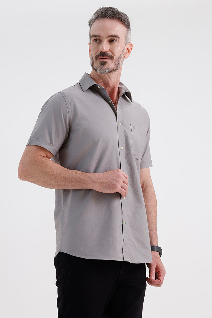 GREY FLANNEL OXFORD SHIRT