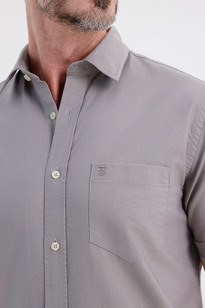 GREY FLANNEL OXFORD SHIRT