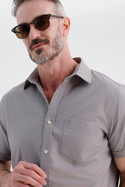 GREY FLANNEL OXFORD SHIRT