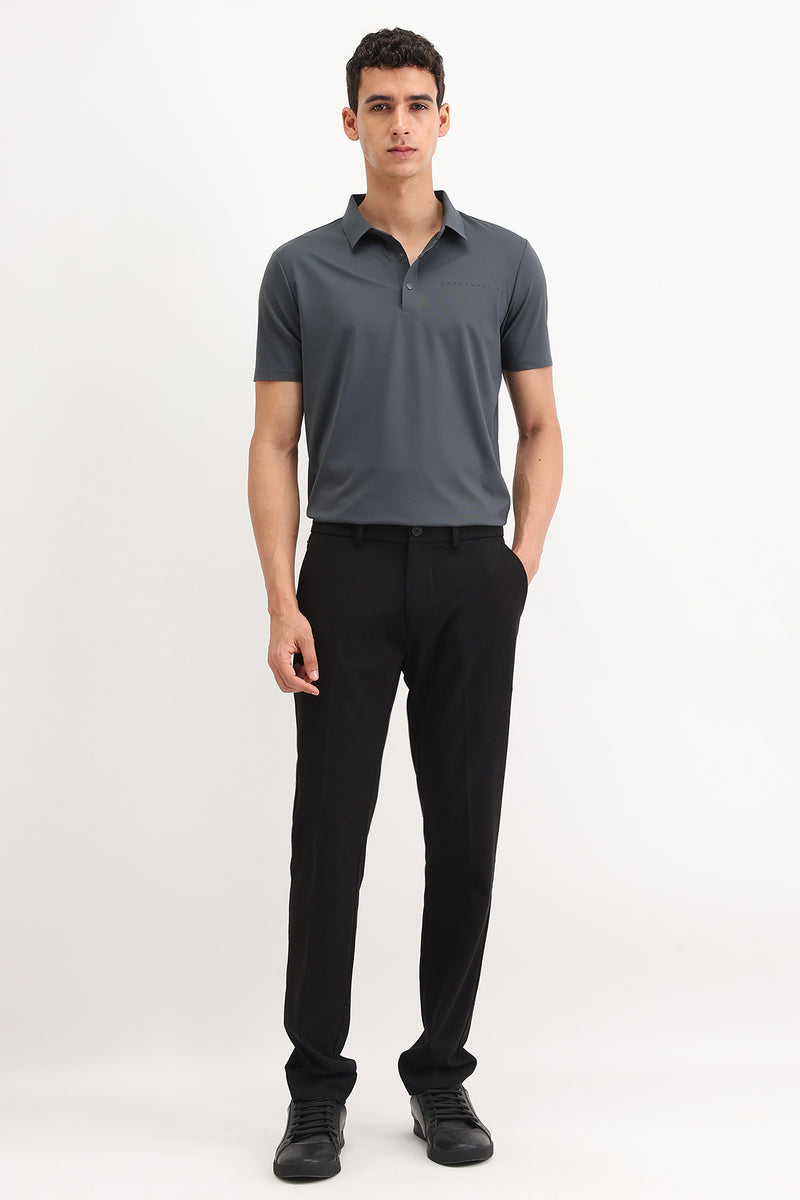 PLAIN SLIM FIT POLO T-SHIRT