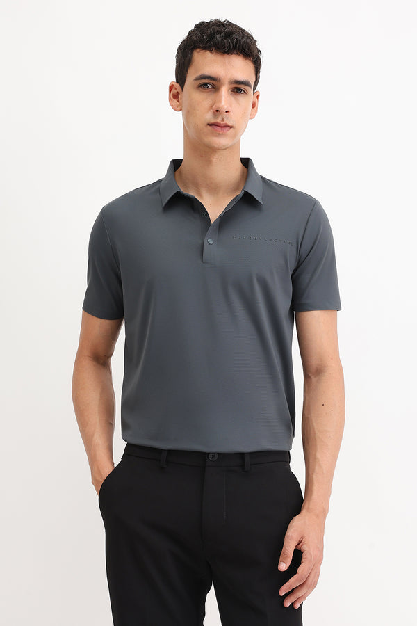 PLAIN SLIM FIT POLO T-SHIRT