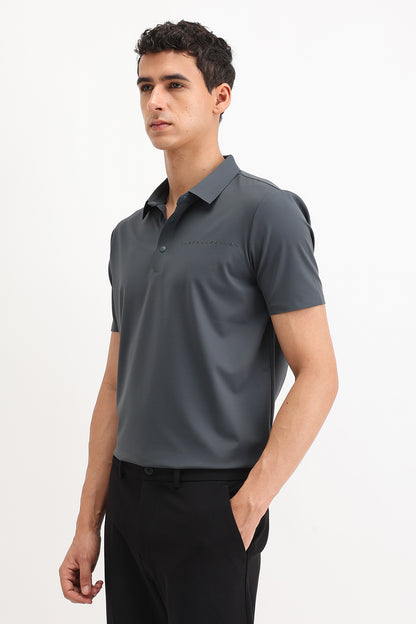 PLAIN SLIM FIT POLO T-SHIRT