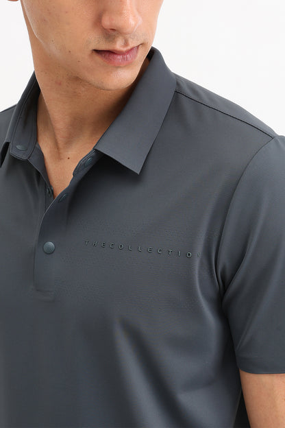 PLAIN SLIM FIT POLO T-SHIRT