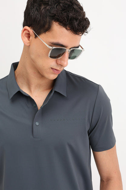 PLAIN SLIM FIT POLO T-SHIRT