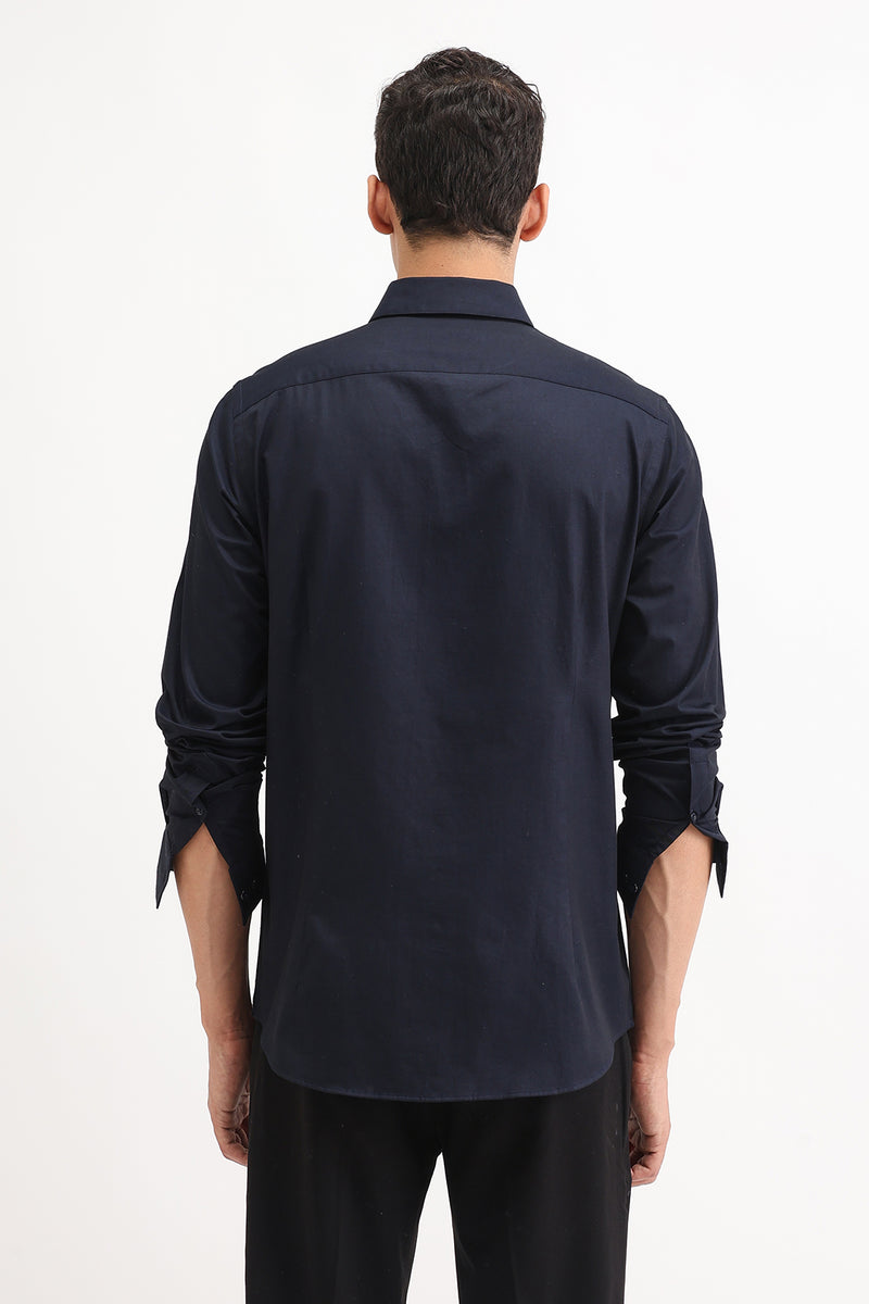 PLACEMENT STRIPED SLIM FIT SHIRT