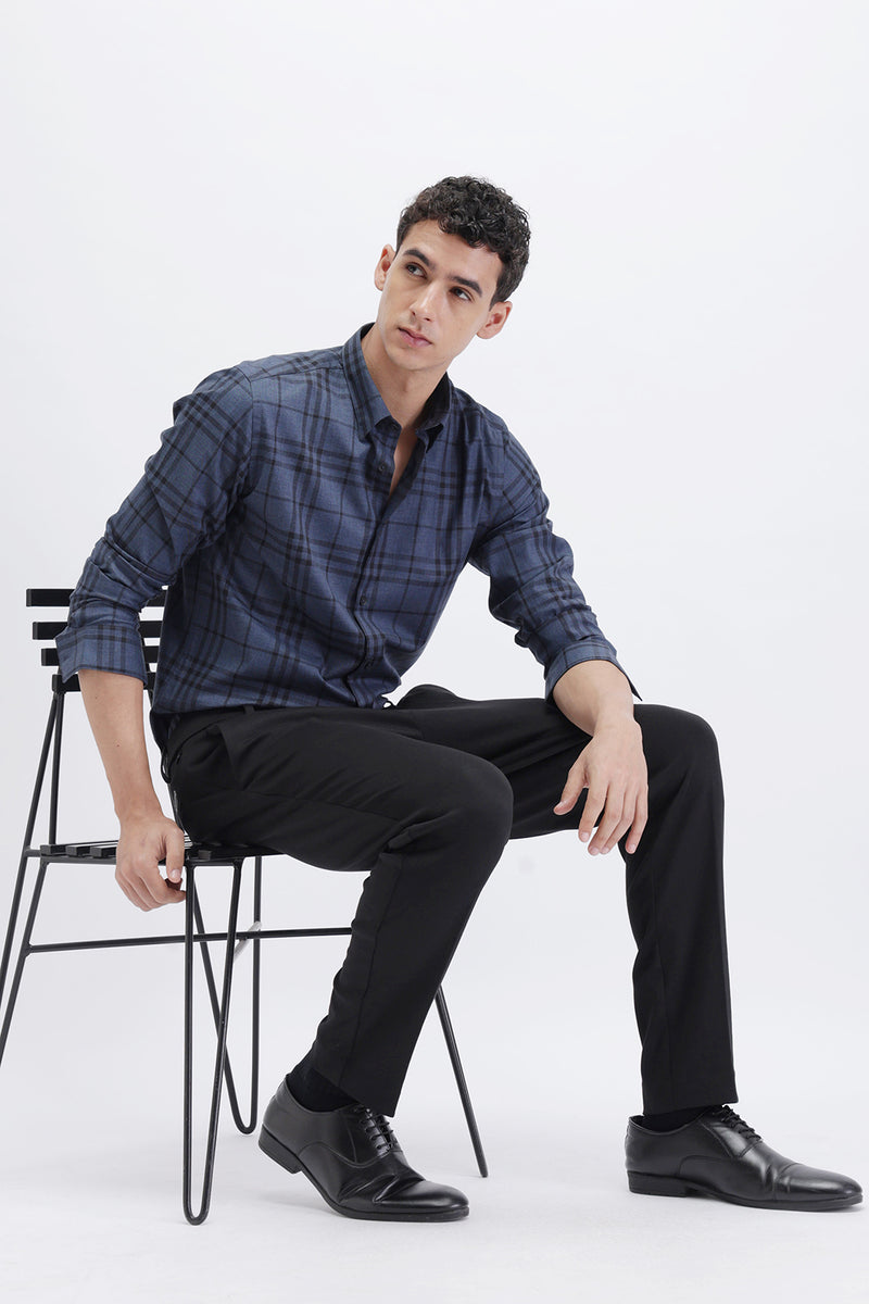 SLIM FIT CHECKERED SHIRT