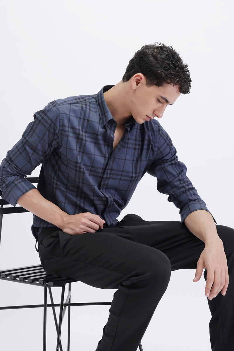 SLIM FIT CHECKERED SHIRT