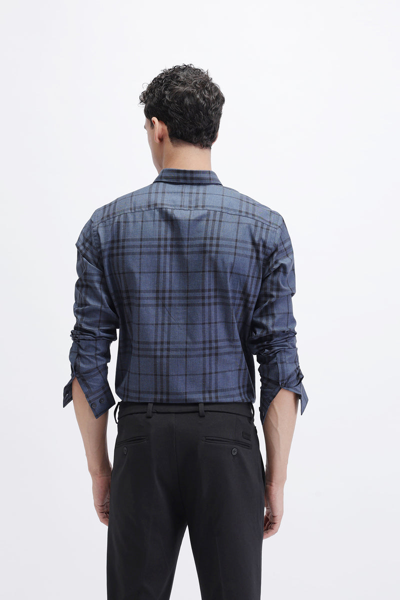 SLIM FIT CHECKERED SHIRT
