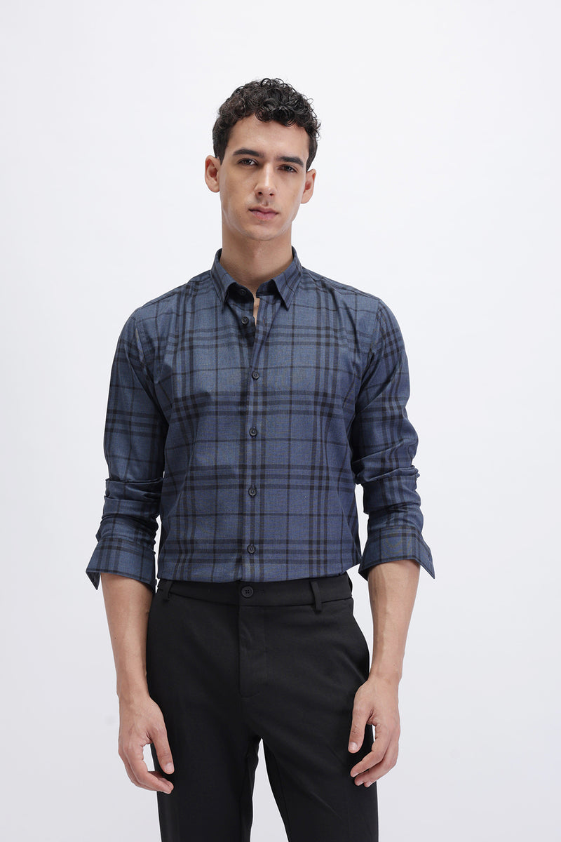 SLIM FIT CHECKERED SHIRT